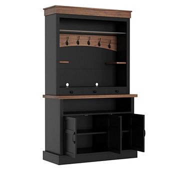 Coffee Bar Cabinet,72" Coffee Bar Hutch with Storage,Sideboard Buffet Cabinet with Microwave Stand