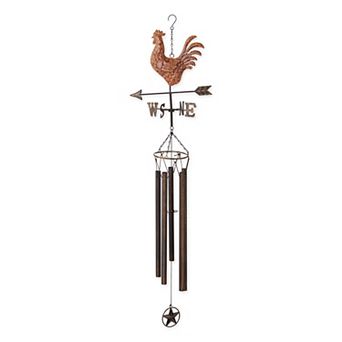 Zingz Home Rooster Weathervane Wind Chime