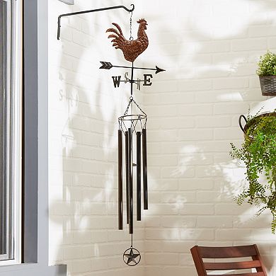 Zingz Home Rooster Weathervane Wind Chime