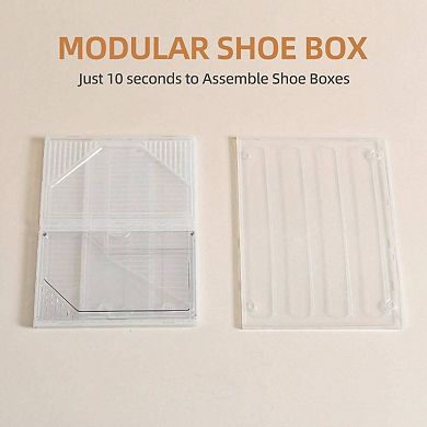 Stackable Magnetic Door Storage Shoe Box for Organizing Shoes