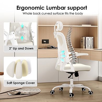 Ergonomic High Back Office Chair with Headrest and Adjustable Lumbar Support