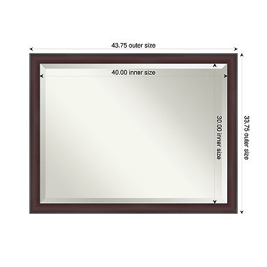 Grand Narrow Beveled Framed Bathroom Vanity Wall Mirror