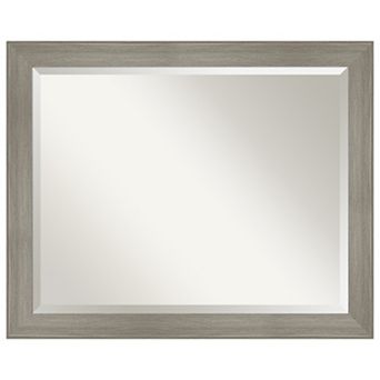 Grand Narrow Beveled Framed Bathroom Vanity Wall Mirror