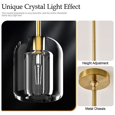 Heavy Duty Industrial Solid Crystal Pendant Light Fixture for Kitchens and Dining Rooms