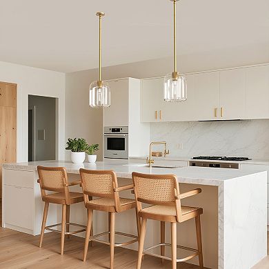 Heavy Duty Industrial Solid Crystal Pendant Light Fixture for Kitchens and Dining Rooms