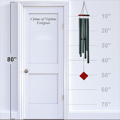 54 Inch Deep Tone Wind Chime, Evergreen Outdoor for Garden Patio Decor