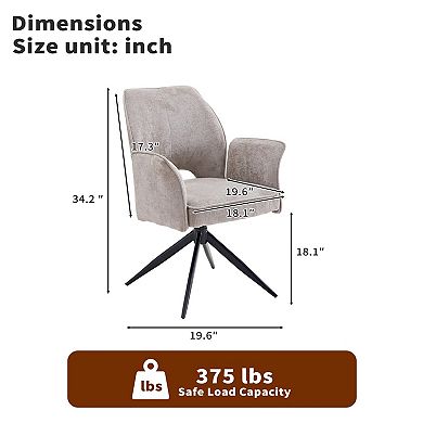 Set of 2 Rotating Swivel Dining Chairs