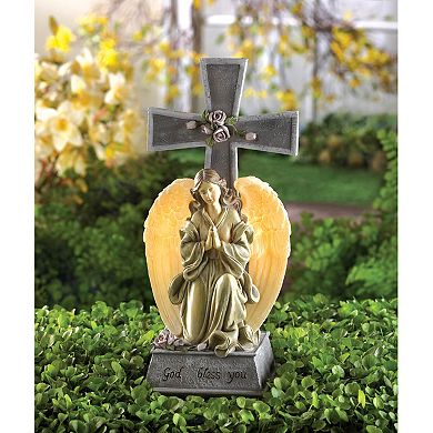 Zingz Home Solar Blessed Cross Figurine