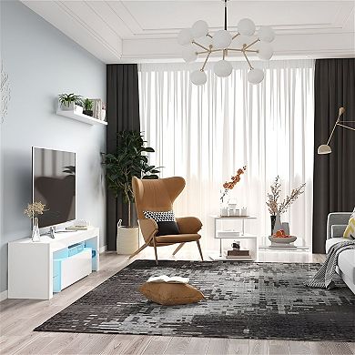32 inch Acrylic Waterfall End Table, Lightweight Modern Side Table for Living Room - Clear