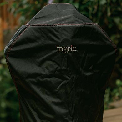 INGRILL Small Barrel Grill Cover Waterproof Canvas Cover with Straps for Outdoor Smokers
