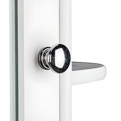 White Wall Mount Mirror Cabinet for Bathroom Vanity with Adjustable Interior Shelves