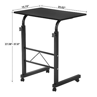 Adjustable Height C Table for Couch, Small Space End Table for Living Room