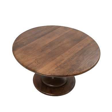 Hello Honey Berns Solid Wood Mid Century Modern Pedestal Coffee Table