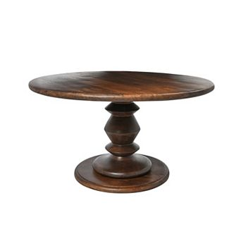 Hello Honey Berns Solid Wood Mid Century Modern Pedestal Coffee Table