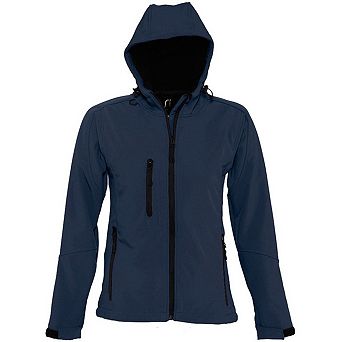 SOLS Womens/Ladies Replay Hooded Soft Shell Jacket (Breathable Windproof And Water Resistant)