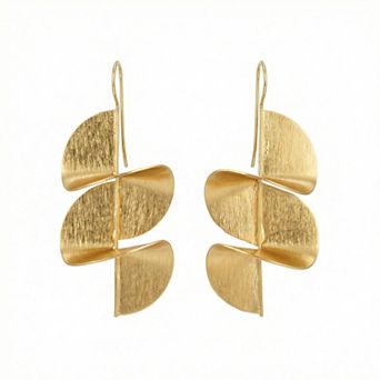 The Collective by DBJ Helix Earrings in Gold Finished Brass