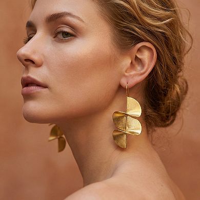 The Collective by DBJ Helix Earrings in Gold Finished Brass