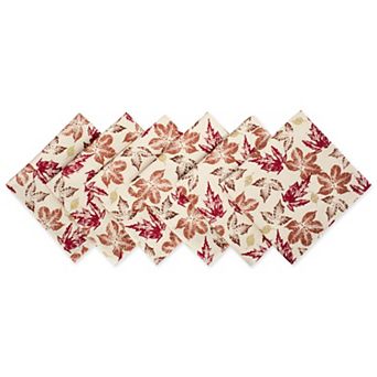 DII Autumn Print Napkin Set/6