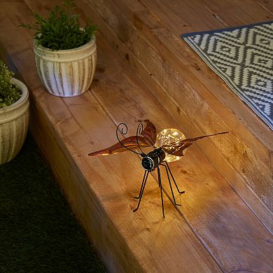 Zingz Home Solar Butterfly Glow Bug Figurine