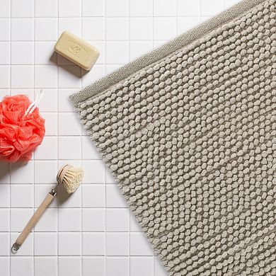 DII Microfiber Bath Mat, 17x24-inches, Taupe