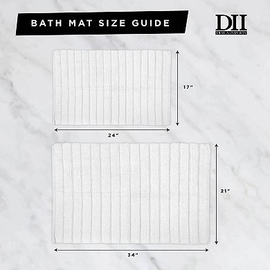 DII Microfiber Bath Mat, 17x24-inches, Taupe
