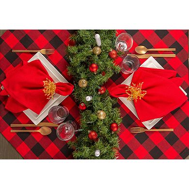 DII Red & Black Buffalo Check Tablecloth