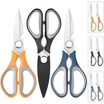 3-Pack Kitchen Shears Heavy Duty All Purpose Stainless Steel Scissors Dishwasher Safe Cooking