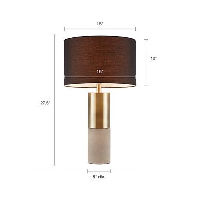28" Modern Concrete Living Room Table Lamp