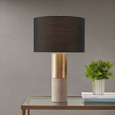 28" Modern Concrete Living Room Table Lamp