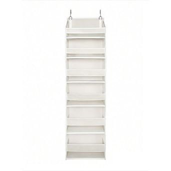 Over-The-Door Organizer: 6 Large, 12 Side Pockets, Mesh Pockets, PVC Window, Easy Hanging