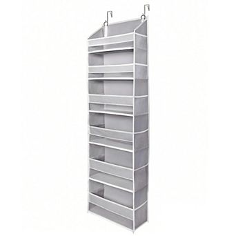 Over-The-Door Organizer: 6 Large, 12 Side Pockets, Mesh Pockets, PVC Window, Easy Hanging