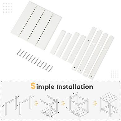 14 Inch Square Outdoor Adirondack Side Table Weather Resistant