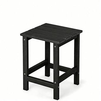 14 Inch Square Outdoor Adirondack Side Table Weather Resistant