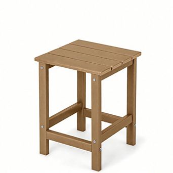 14 Inch Square Outdoor Adirondack Side Table Weather Resistant