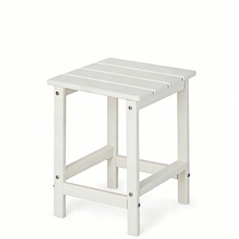 14 Inch Square Outdoor Adirondack Side Table Weather Resistant