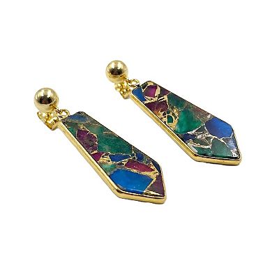 The Collective by DBJ Prism Drop Earrings with Glass Gems