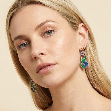The Collective by DBJ Prism Drop Earrings with Glass Gems