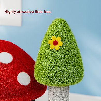 IFMALL Modern Cat Tree Tower with Mushroom House and Sisal Scratching Posts