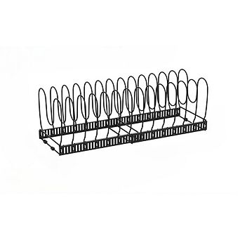 Great Ambitions Expandable Pot Lid Organizer Rack, 14-Slot Adjustable Holder for Cabinet Storage
