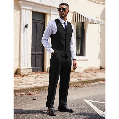 COOFANDY Suits for Men Slim Fit 3 Piece Single Breasted Suit Men Wedding Business Dinner Party