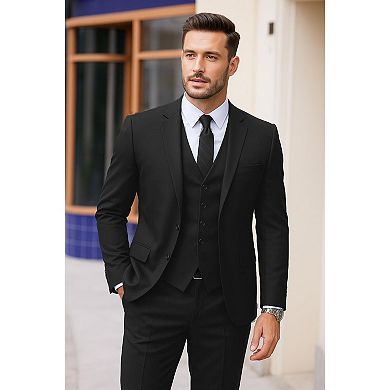 COOFANDY Suits for Men Slim Fit 3 Piece Single Breasted Suit Men Wedding Business Dinner Party