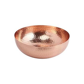 Classic Round Hammered Decorative Metal Bowl