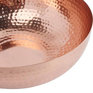 Classic Round Hammered Decorative Metal Bowl