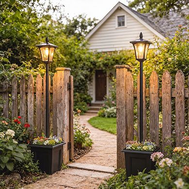 63" Solar Lamp Post Lights 2 Pack, Solar Light Posts,