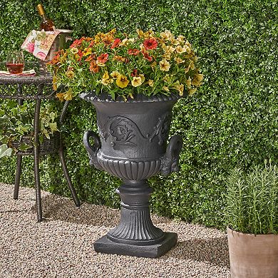 MGO Garden Urn Planter Lightweight Concrete Urn with Roman Design