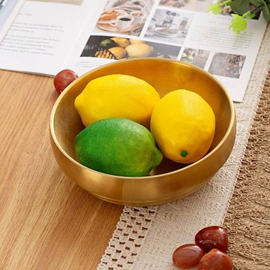 Elegant Gold Accent Decorative Metal Bowl