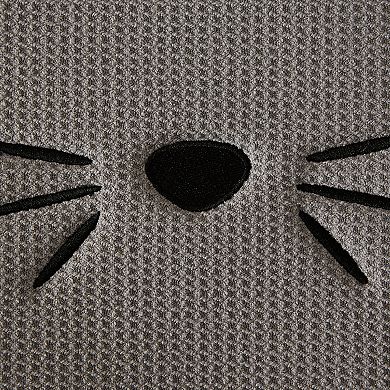 Bone Dry Embroidered Microfiber Cat Whiskers Pet Food Mat