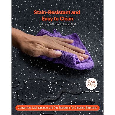 6-Piece Interlocking Exercise Mats with 12 Borders for Home Gym