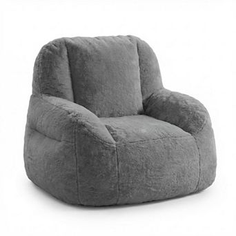 Bean Bag Chair for Adults Teens, Soft Plush Faux Fur Lazy Sofa Floor Lounger for Bedroom Nursery