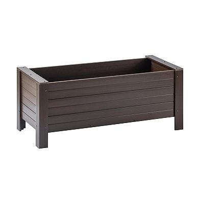 New Age Garden® 48" ECOFLEX Rectangular Planter, Walnut
